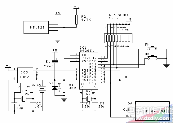 數字電子鐘電路圖