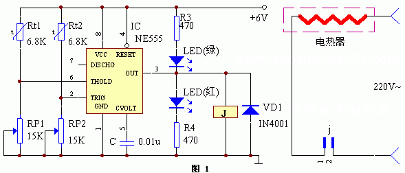恒溫控制器電路