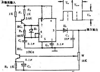 555組成的高效率調寬穩壓電路