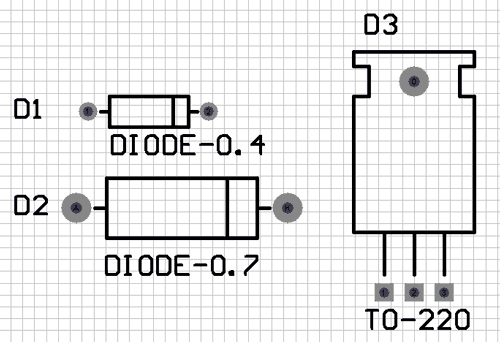 二極管的常用元器件封裝