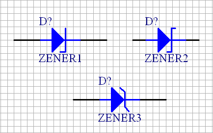 穩壓二極管的原理圖符號