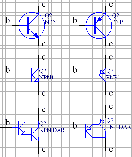 普通三極管的原理圖符號