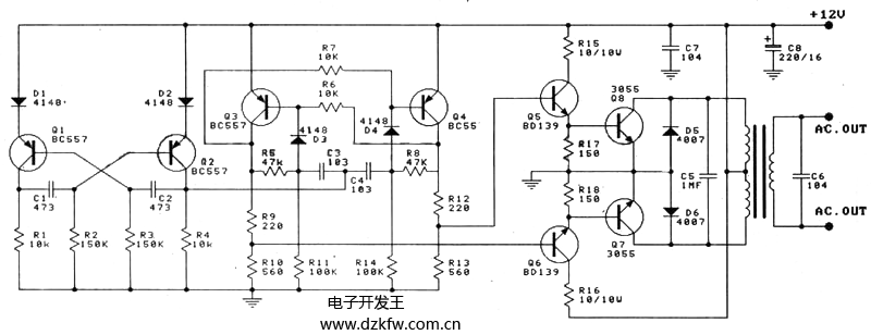 12v轉220v逆變器電路圖