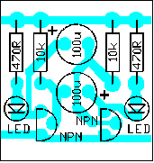 LED閃爍電路PCB圖