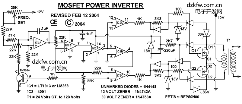 1000w逆變器電路圖