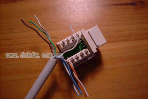 墻壁網線插座接法示意圖