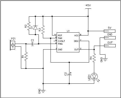 壓電觸發開關電路