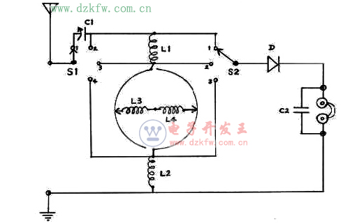 礦石收音機(jī)電路圖大全