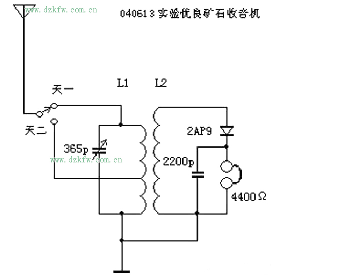 礦石收音機(jī)電路圖大全