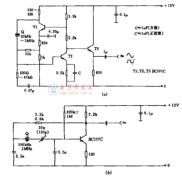 簡單的晶體振蕩器電路圖大全(十款晶體振蕩器電路圖)