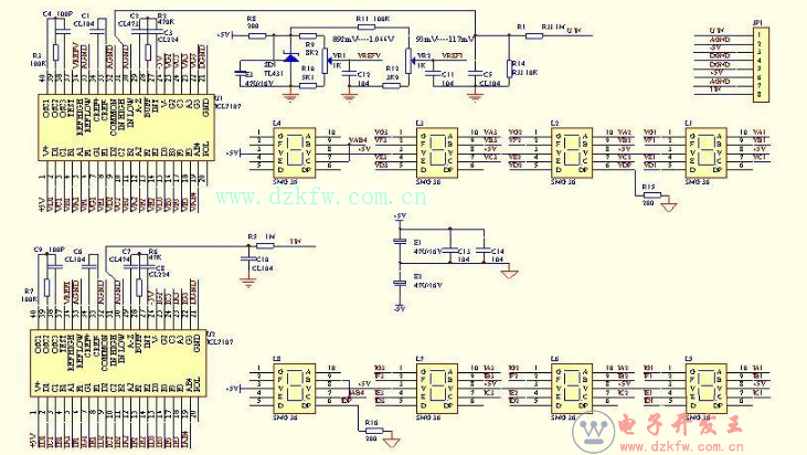 icl7107中文資料詳細(icl7107引腳圖及功能_工作原理及典型應用電路圖)