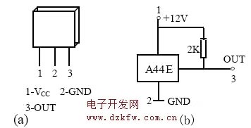 A44E集成開關型霍耳傳感器引腳圖