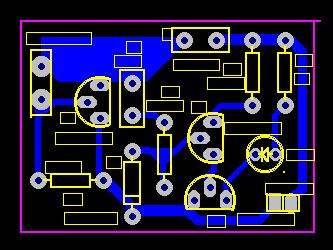 晶振檢測電路圖的pcb為印刷板圖