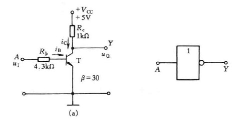 三極管非門電路原理圖