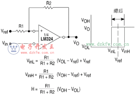 lm324滯后比較器電路圖