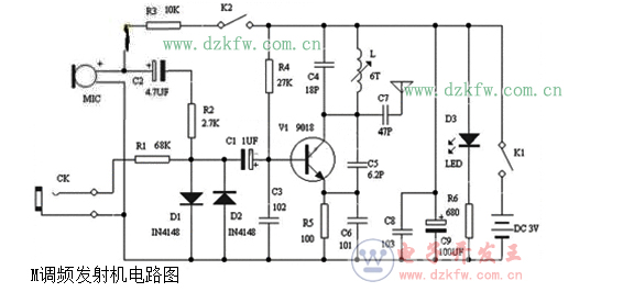簡(jiǎn)單9018無(wú)線發(fā)射電路詳解