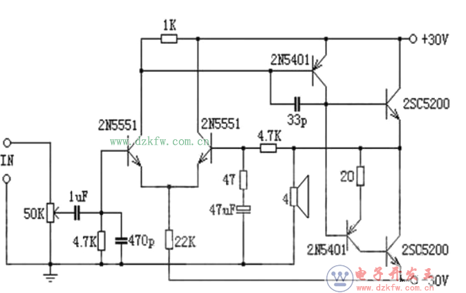 簡易大功率功放電路圖分享(五款電路圖介紹)