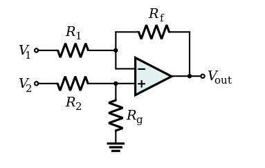 差分放大器的輸入阻抗計算
